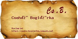 Csehó Boglárka névjegykártya