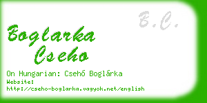 boglarka cseho business card